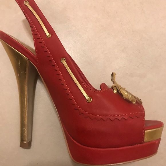 Bebe Peeptoe Sling Pumps - Picture 4 of 8